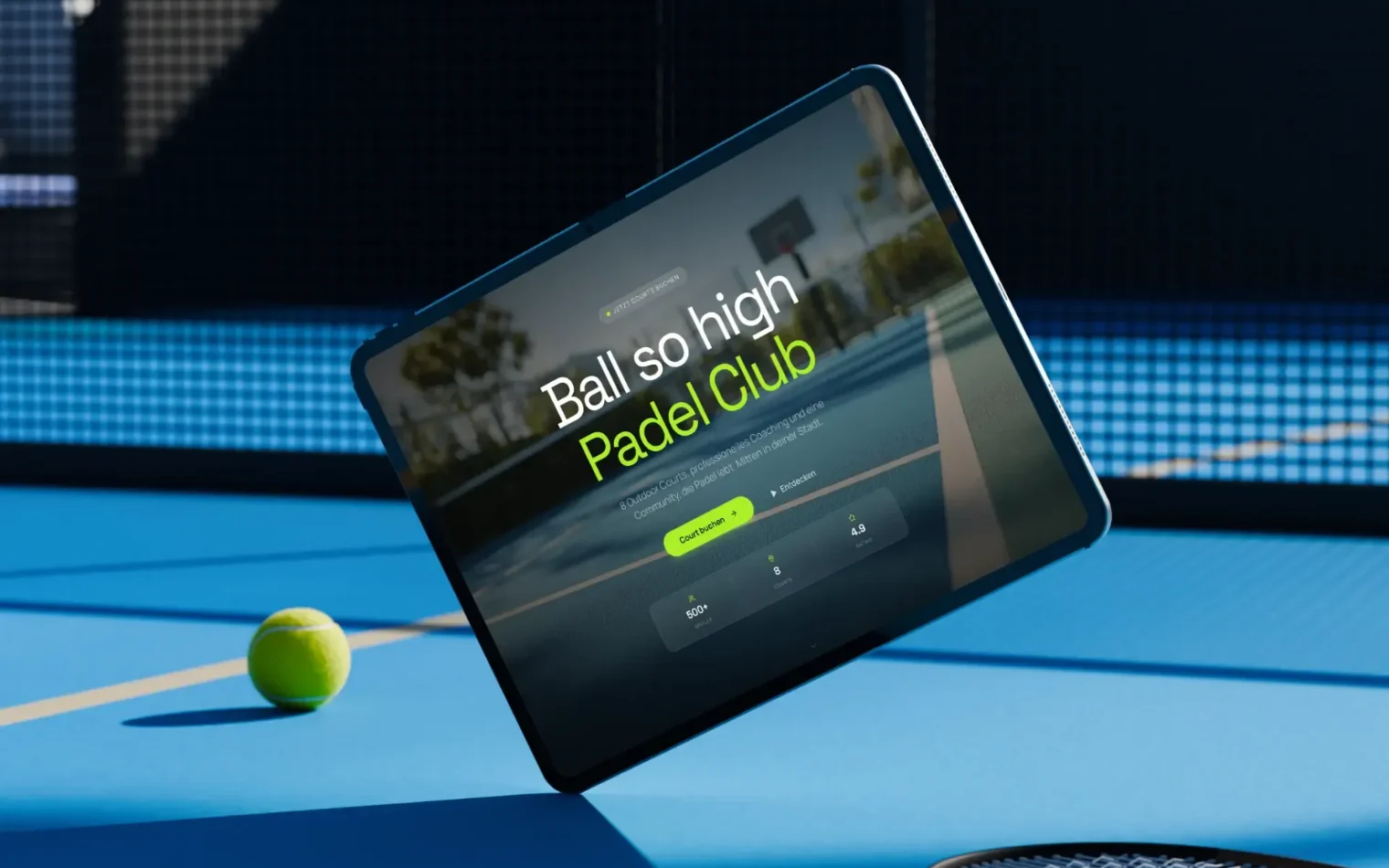 Startseite von Ball so high · Padel Club